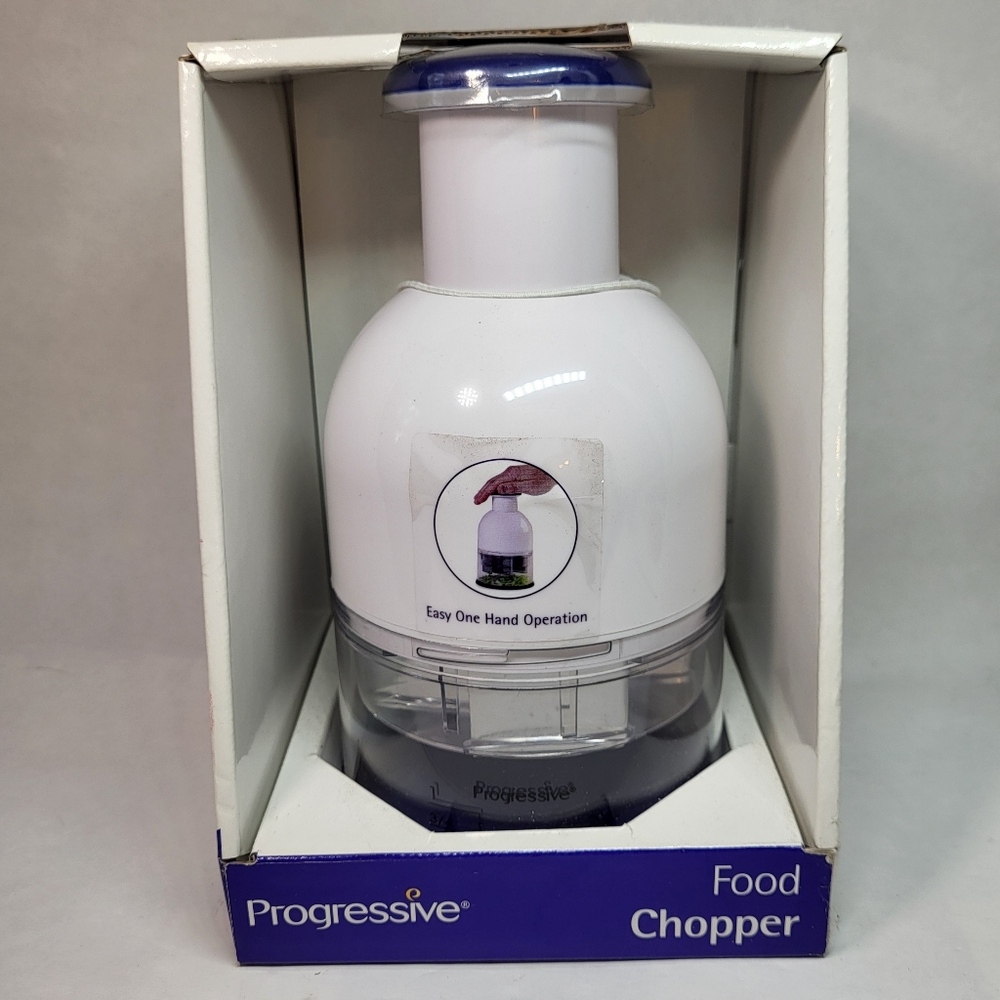 Progressive Food CHOPPER GFC-100 Easy One Hand Operation 1 Cup Blue NEW NIP NOS